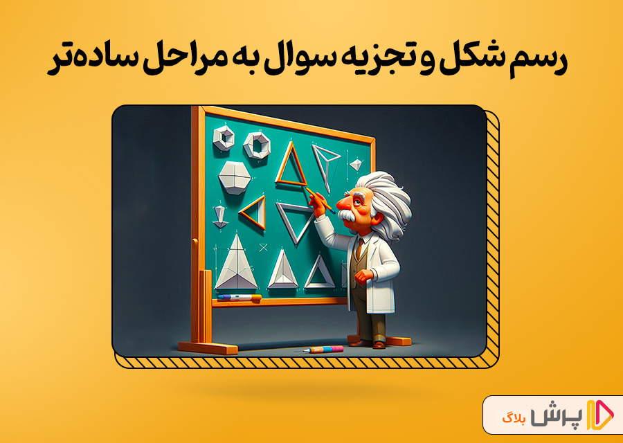 رسم شکل و تجزیه سوال به مراحل سادهتر